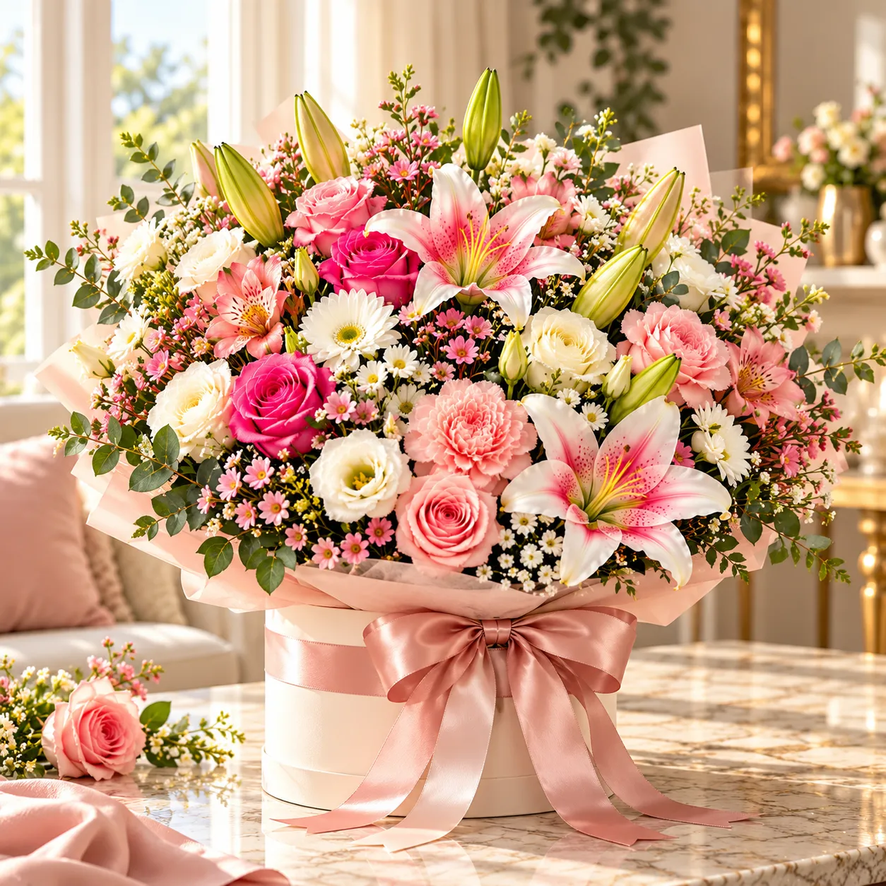 Bouquet de fleurs fraîches pour célébrer toutes les occasions avec livraison au Maroc