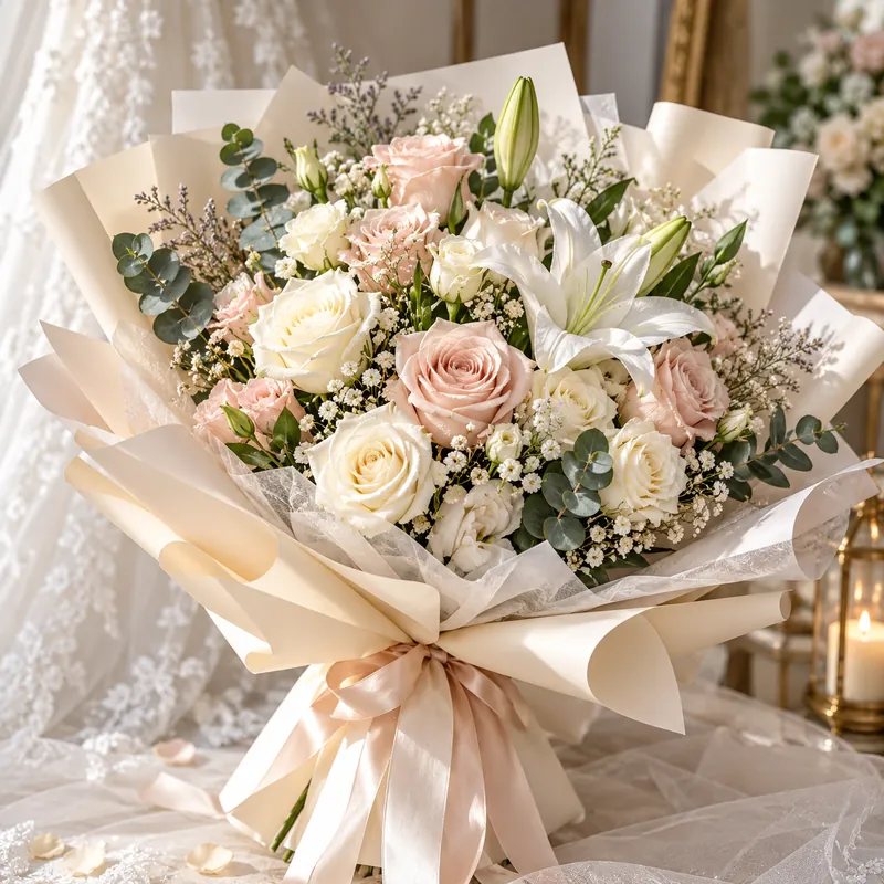 Bouquet de fleurs pour mariage et fiançailles