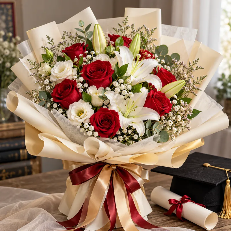 Bouquet de fleurs pour remise de diplôme – Fleuria Maroc